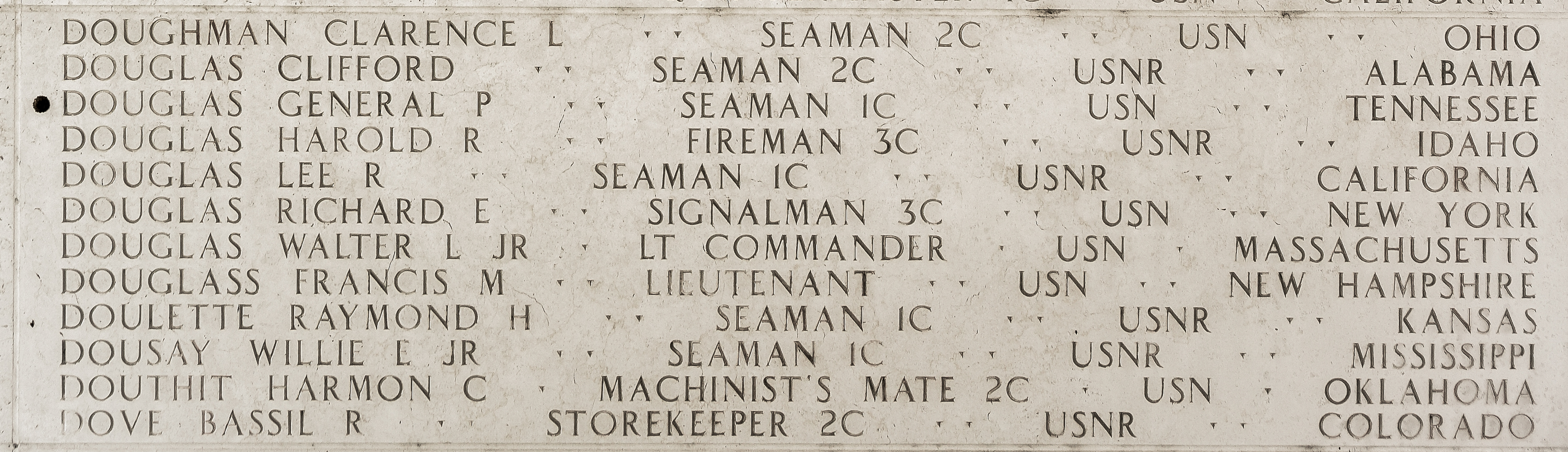 Richard E. Douglas, Signalman Third Class